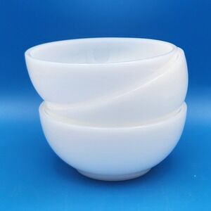 Vintage‎ Fire King Milk Glass Oven Ware Soup Cereal Bowls # 34